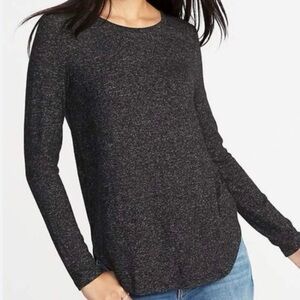 Old Navy charcoal long sleeve plush knit tunic